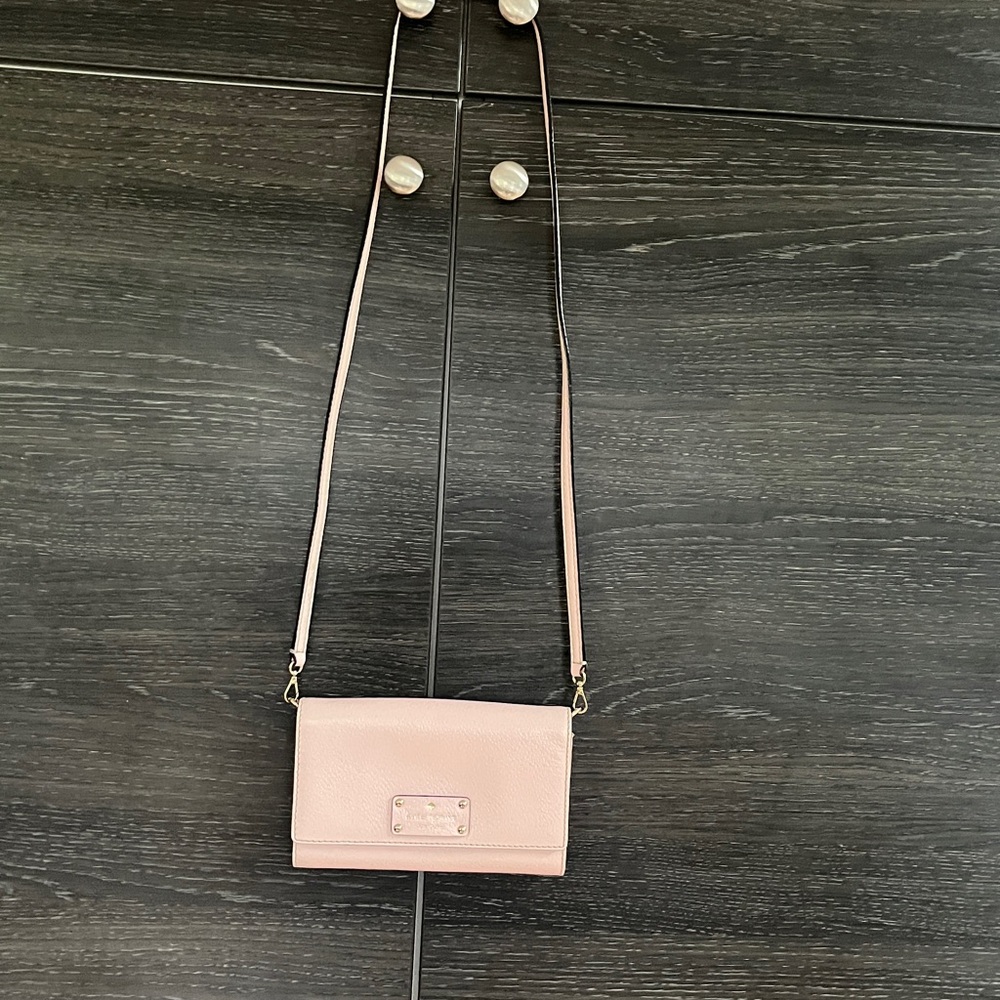 EUC Kate Spade NY Pale Pink Crossbody-Clutch